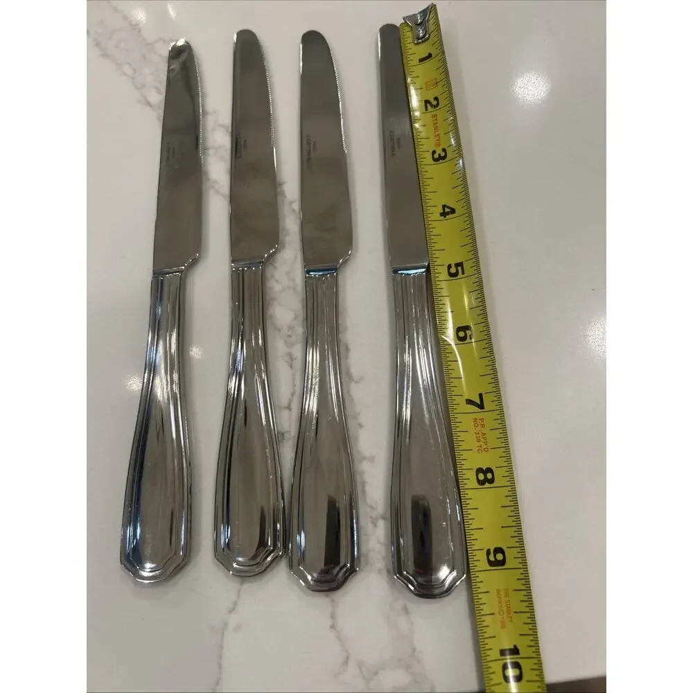 Wallace ARLINGTON Stainless‎ Flatware Set of 3 Dinner Knives 9” Glossy Outline